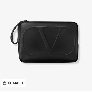 Valentino Black Dopp Case Bag